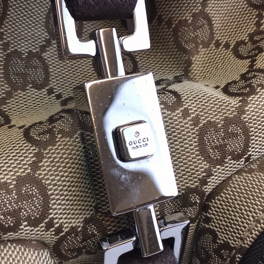 Jackie Gg Logo Guccissima Leather Backpack - Picture 10 of 15